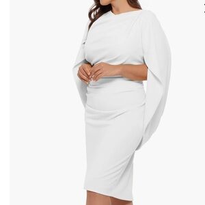 Betsy and Adam Drape Back Cocktail Dress